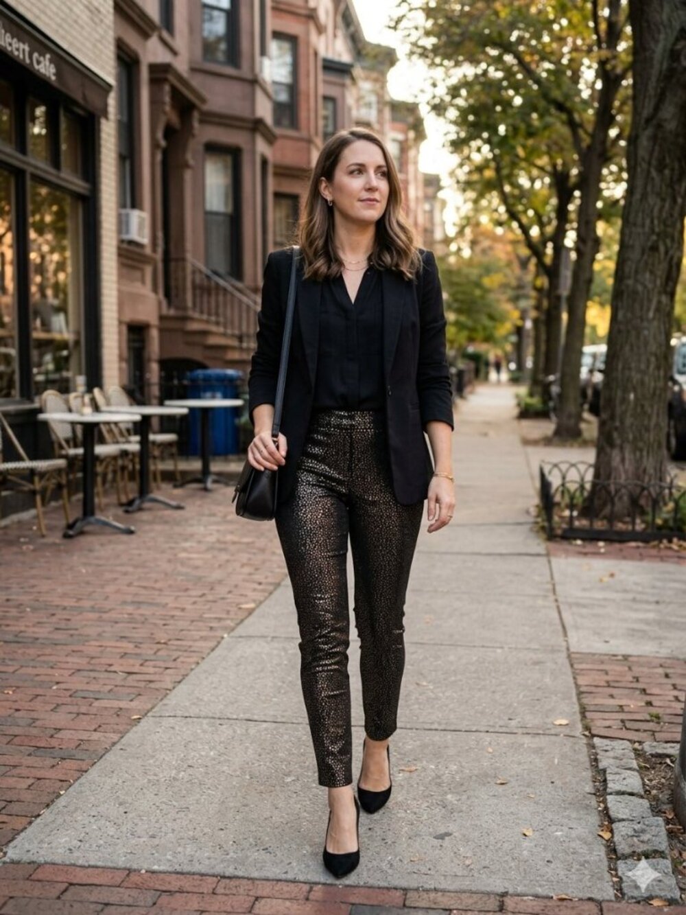 Old Navy High-Rise Pixie Pants Black Gold Metallic Dotted Dot Size 4